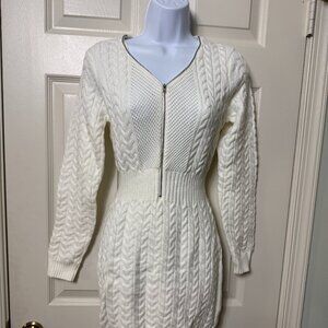 White Sweater Dress Brand New XS